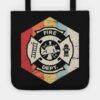 Retro Vintage Fire Department Icon Tote Official Firefighter Merch