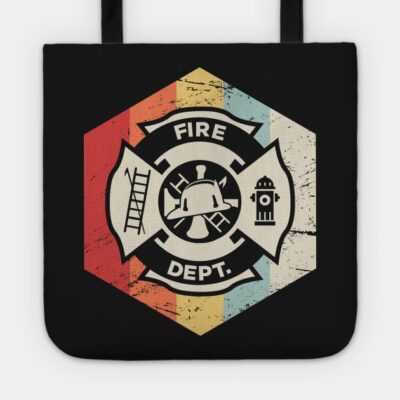 Retro Vintage Fire Department Icon Tote Official Firefighter Merch