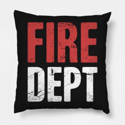 Distressed Fire Dept Throw Pillow Official Firefighter Merch