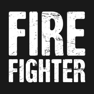 Distressed Fire Fighter Text Throw Pillow Official Firefighter Merch