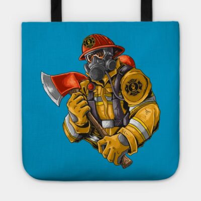 Fire Fighter With Axe Tote Official Firefighter Merch