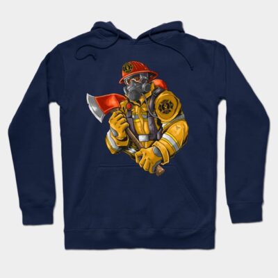 Fire Fighter With Axe Hoodie Official Firefighter Merch