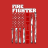 Fire Fighter Retired Distressed American Flag Tee Tank Top Official Firefighter Merch