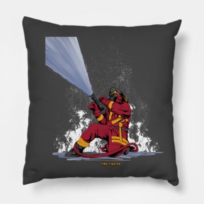 Fire Fighter Throw Pillow Official Firefighter Merch