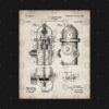 Fire Fighter Patent Fire Hydrant Art Antique Throw Pillow Official Firefighter Merch