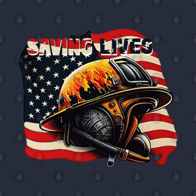 Fire Fighters Saving Lives Helmet With Usa Flag Hoodie Official Firefighter Merch