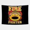 Fire Fighter Yellow Helmet Tapestry Official Firefighter Merch