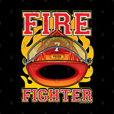 Fire Fighter Red Helmet Throw Pillow Official Firefighter Merch