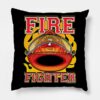 Fire Fighter Red Helmet Throw Pillow Official Firefighter Merch