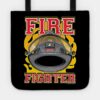 Fire Fighter Black Helmet Tote Official Firefighter Merch