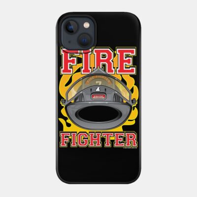 Fire Fighter Black Helmet Phone Case Official Firefighter Merch