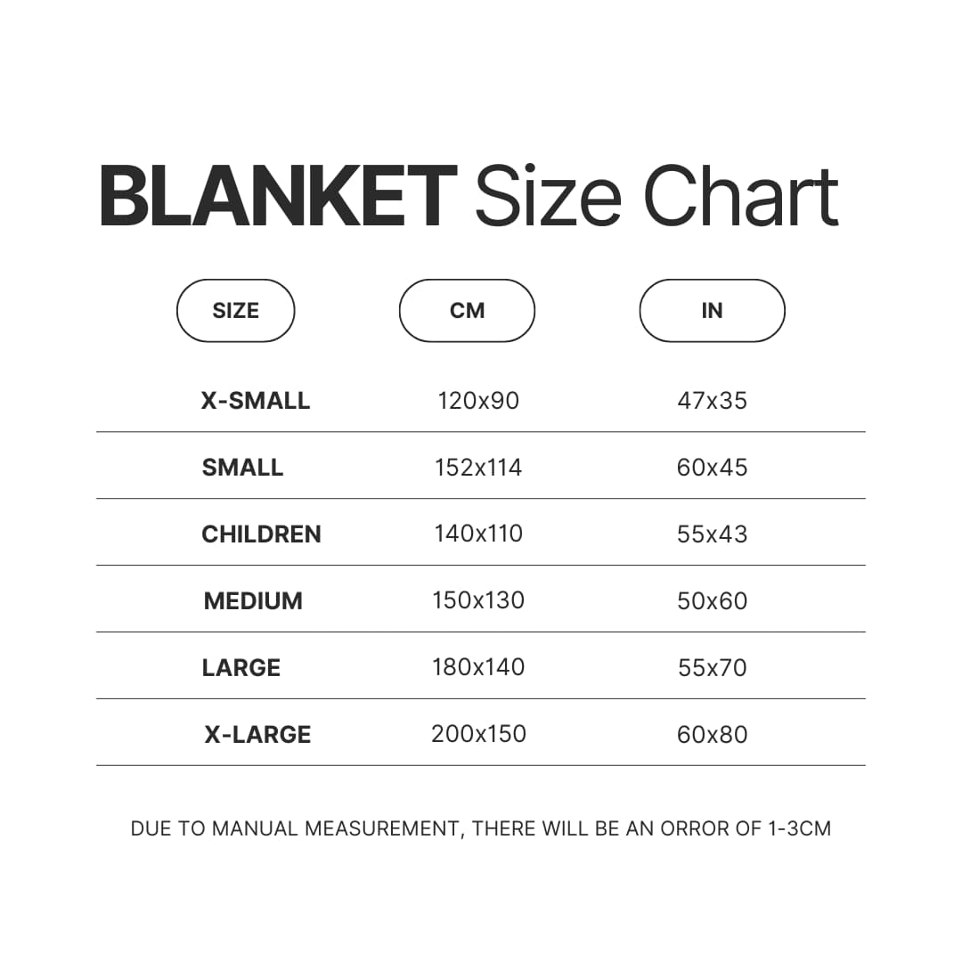 Blanket Size Chart - Firefighter Gifts World