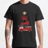 Christmas Firetruck Tree Christmas Firefighter Gift Christmas Fire Hall T-Shirt Official Firefighter Merch