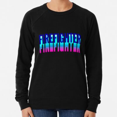 Firefighter With Long Gradient Shadow Sweatshirt Official Firefighter Merch