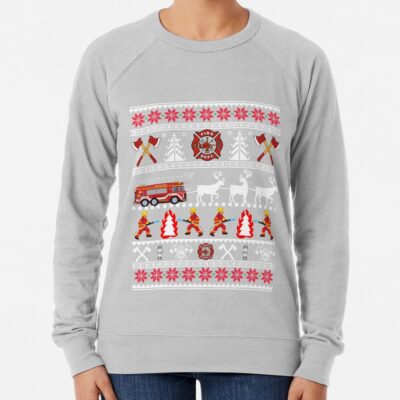 Firefighter Ugly Christmas Sweater - Fireman Fire Department Christmas Shirt Sweatshirt Official Firefighter Merch